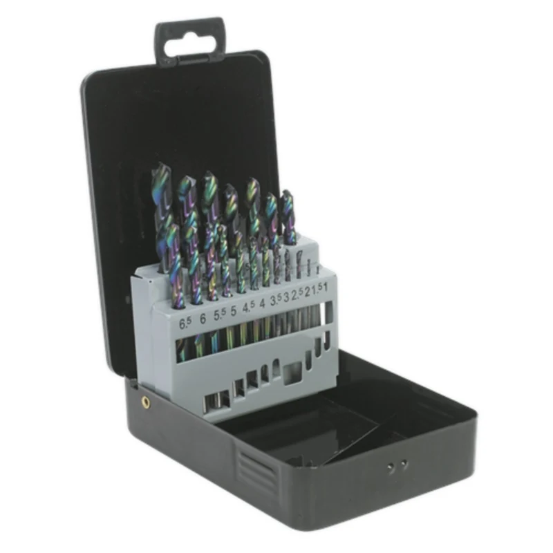 Siegen HSS Drill Bit Set 19pc Edge Ground Metric DIN 338